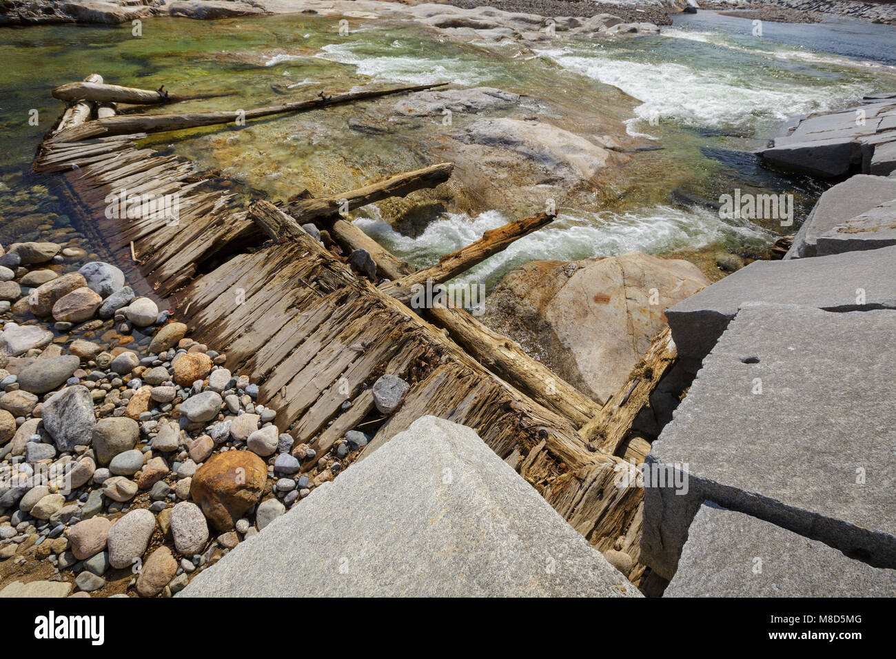 Remnants of the old Crib Dam (also may have be known as the Diversion