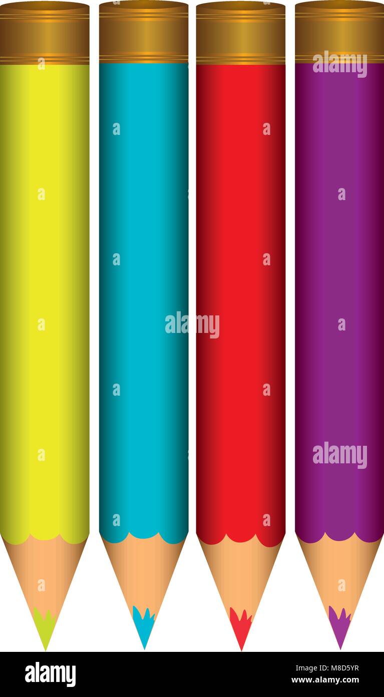 colored pencils with the tip down Stock Vector Image & Art Alamy