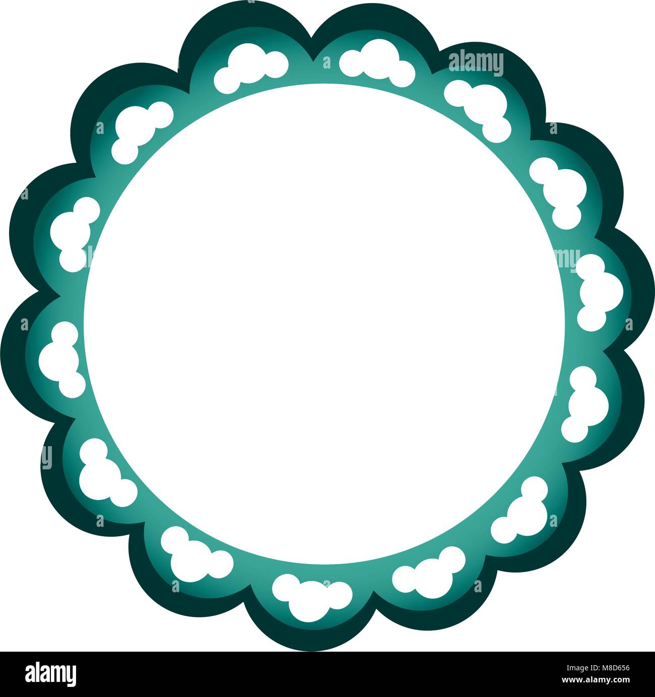 color silhouette with decorative circular frame Stock Vector Image ...