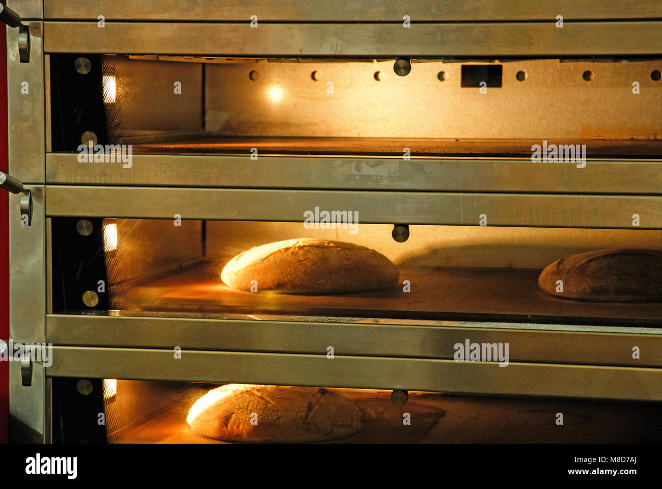 round bread baked in the oven Stock Photo Alamy