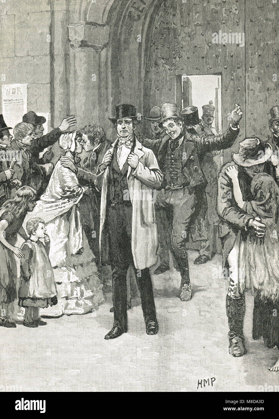 Irish prisoners liberated by Lord Mulgrave, 1836 Stock Photo