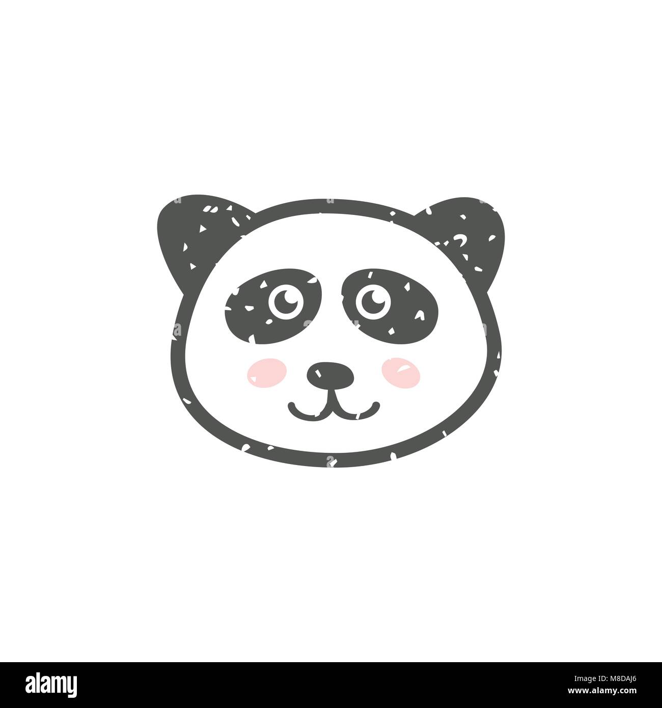 Cute Panda Face Stock Vector