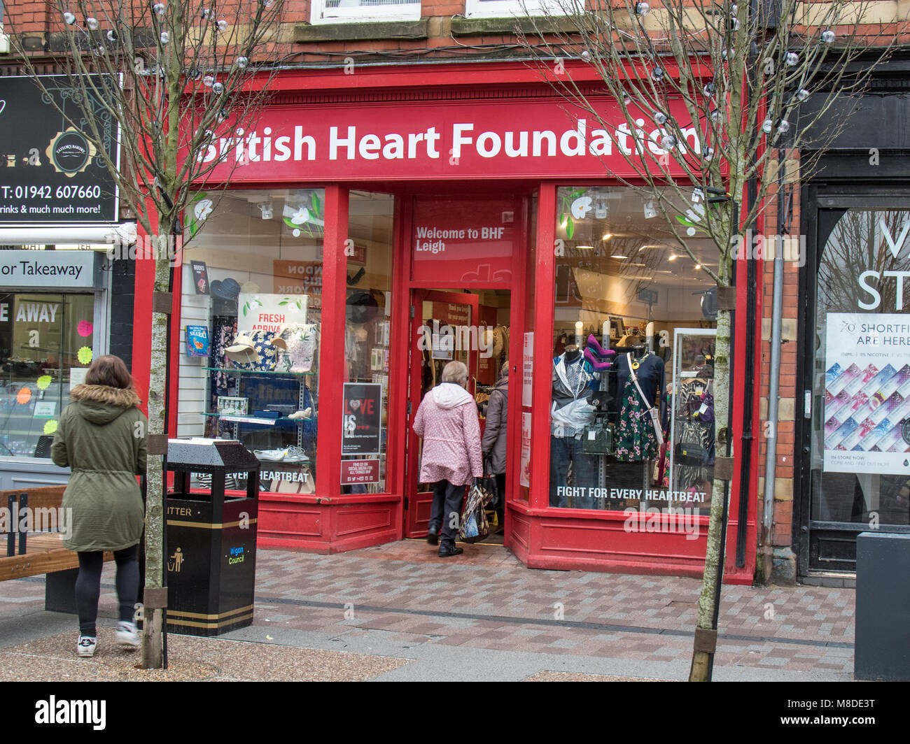 British Heart Foundation, Bradshawgate, Leigh Lancashire Stock Photo