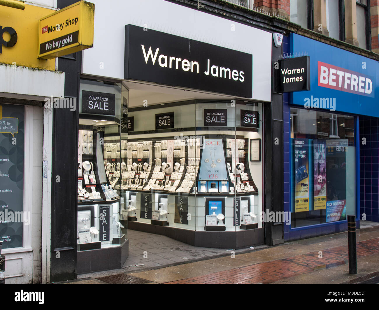 Warren James, Leigh Lancashire Stock Photo