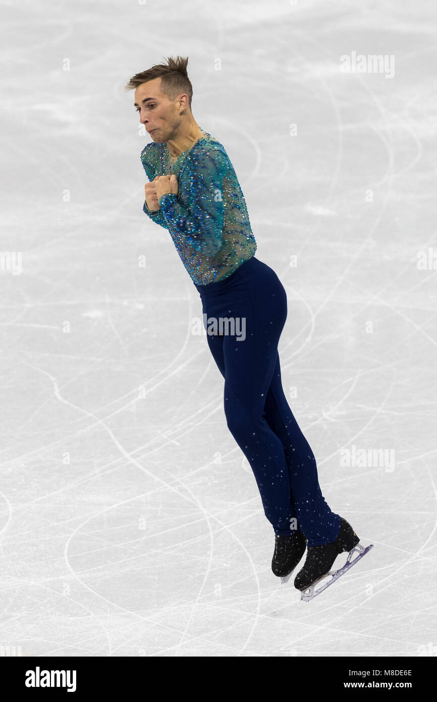 Adam Rippon (USA) competing in the Figure Skating Men,s Singles Free
