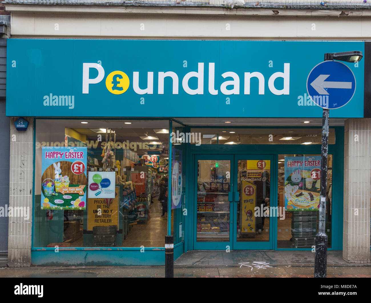 Poundland, Leigh Lancashire, UK Stock Photo