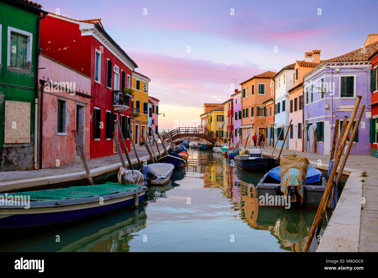 Venice Landmark Colorful Houses In Burano Island Italy Stock Photo venice-landmark-colorful-houses-in-burano-island-italy-stock-photo