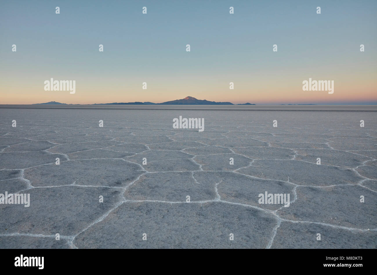 Scenic view of salt flats, Salar de Uyuni, Uyuni, Oruro, Bolivia, South America Stock Photo