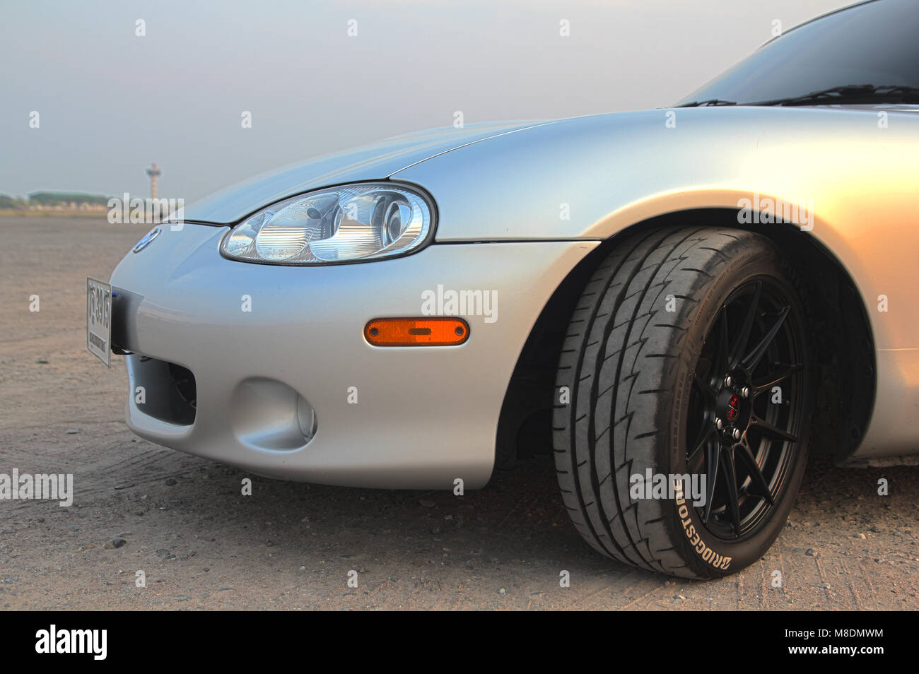 Mazda MX5 (NB), photos has taken at Suwansuvarnabhumi airport in Thailand. Stock Photo