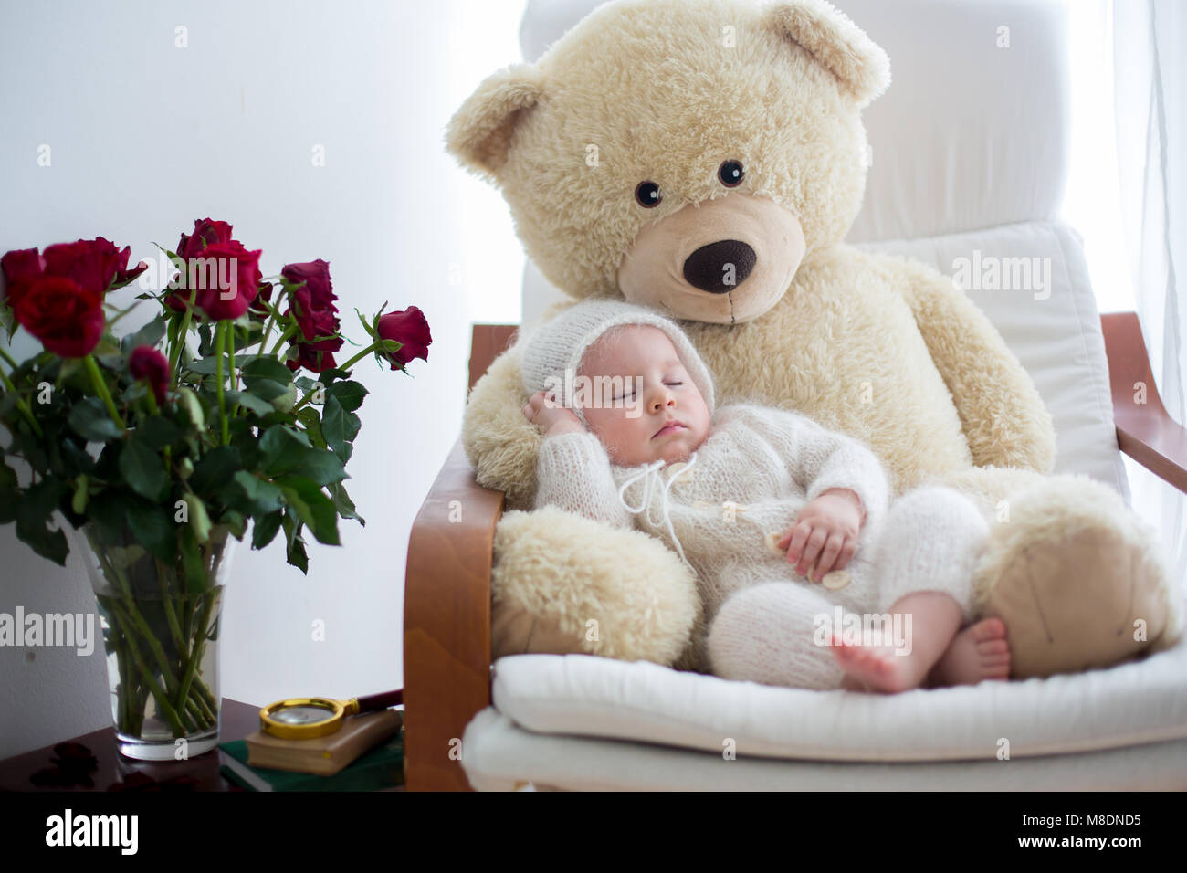 baby with teddy bear