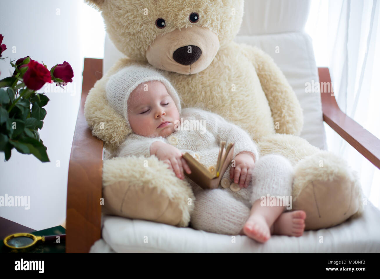 baby with teddy bear