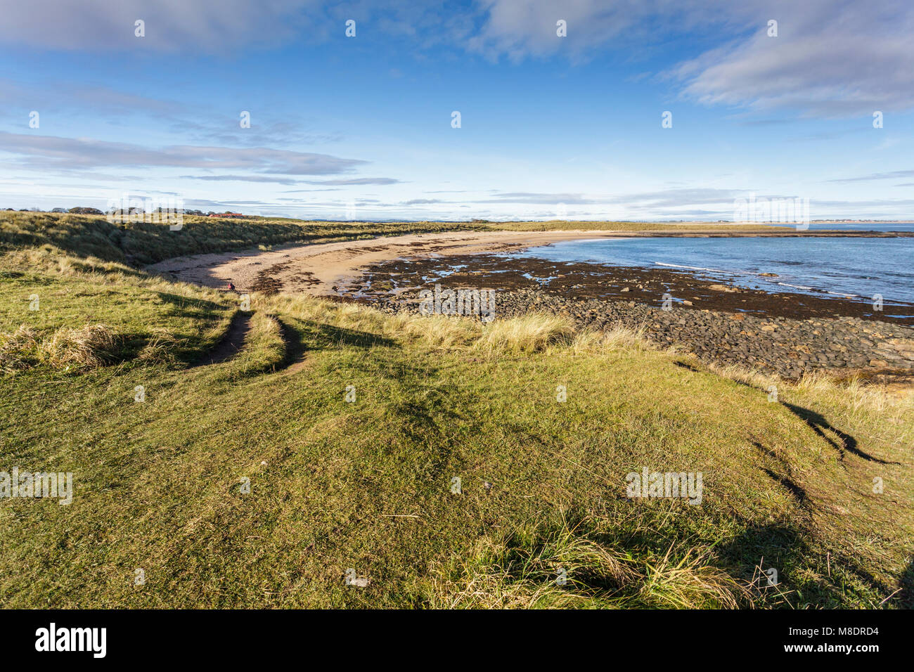 Football Hole next to Beadnell Bay in Northumberland Stock Photo