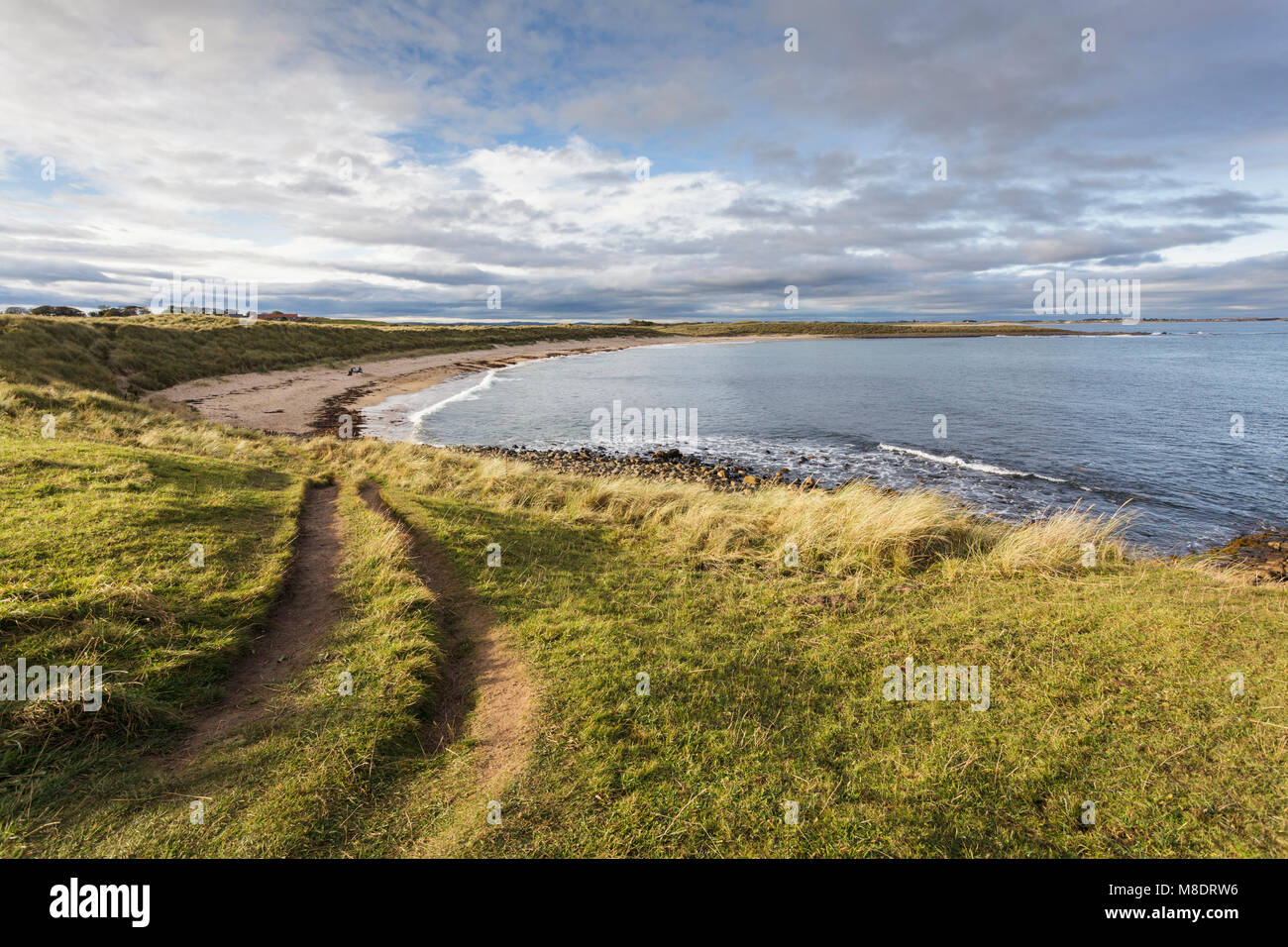 Football Hole next to Beadnell Bay in Northumberland Stock Photo