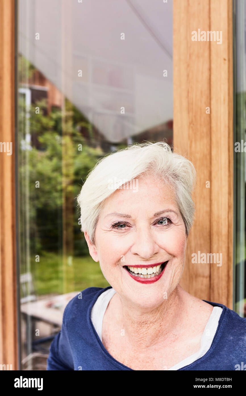 Portrait of senior woman, smiling Stock Photo