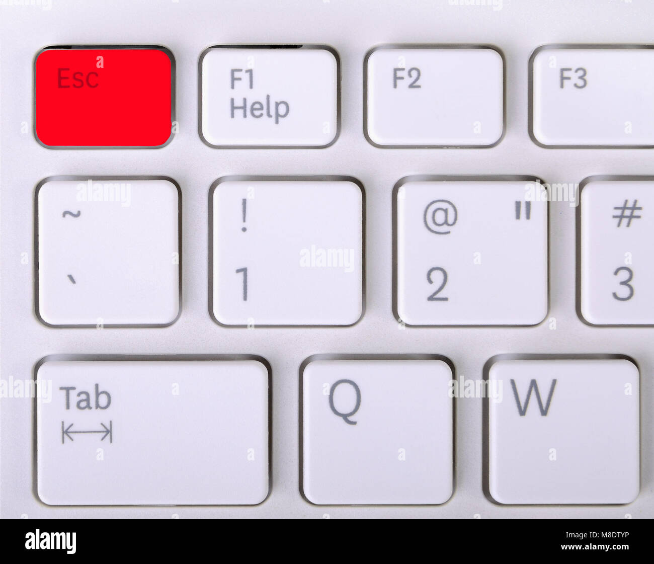 Laptop keyboard - red key Esc Stock Photo