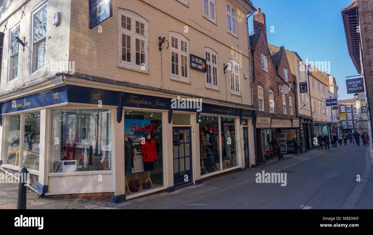 Princess Street, Shrewsbury, Shropshire Stock Photo