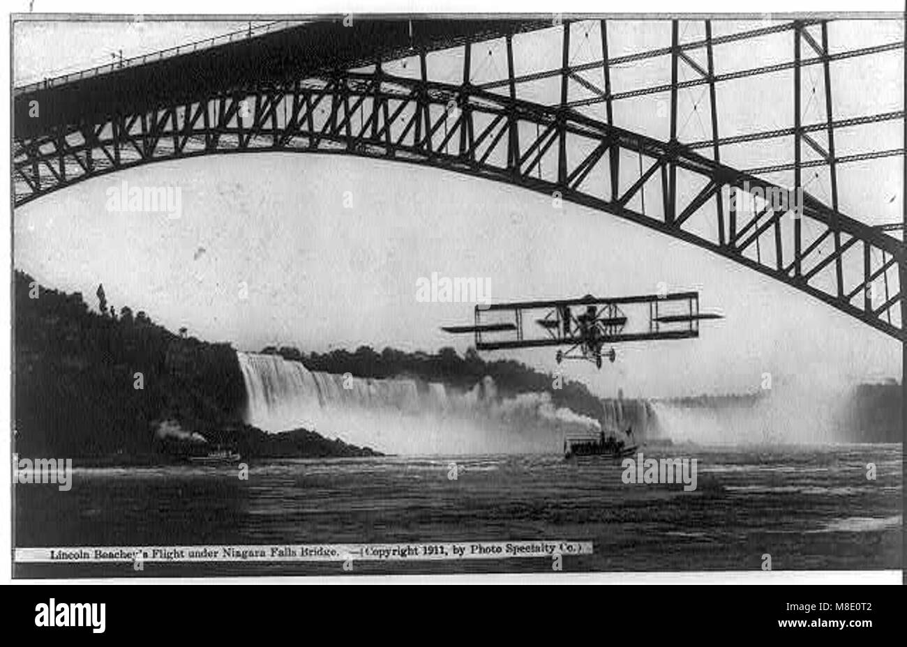 Lincoln Beachey's Flight under Niagara Falls Bridge LCCN2002721393 Stock Photo