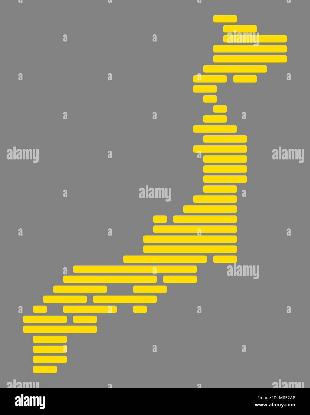 Map of Japan Stock Photo - Alamy