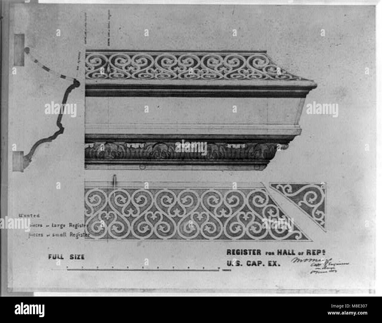Photograph of the register for the Hall of Representatives, documenting ...