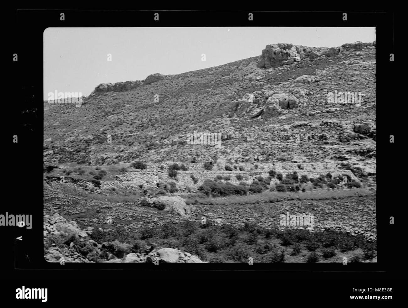 Solomon's Pools & ancient aqueducts. Dam across Wadi Biyar al-Bir ed-Darraj, section LOC matpc.18641 Stock Photo