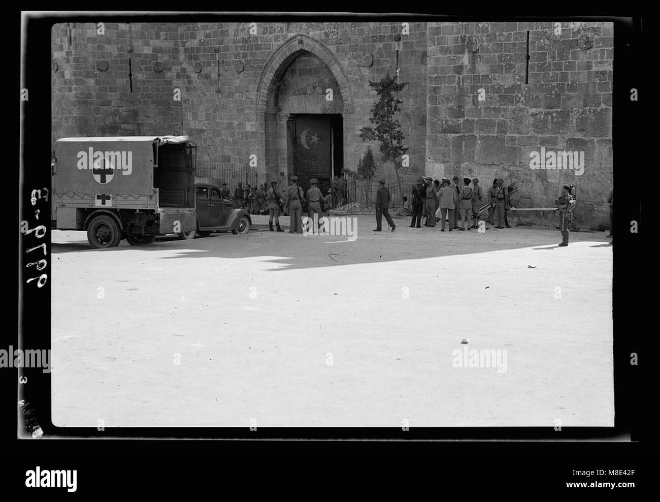 The raising of the siege of Jerusalem. Scene at Damascus Gate LOC matpc.18851 Stock Photo