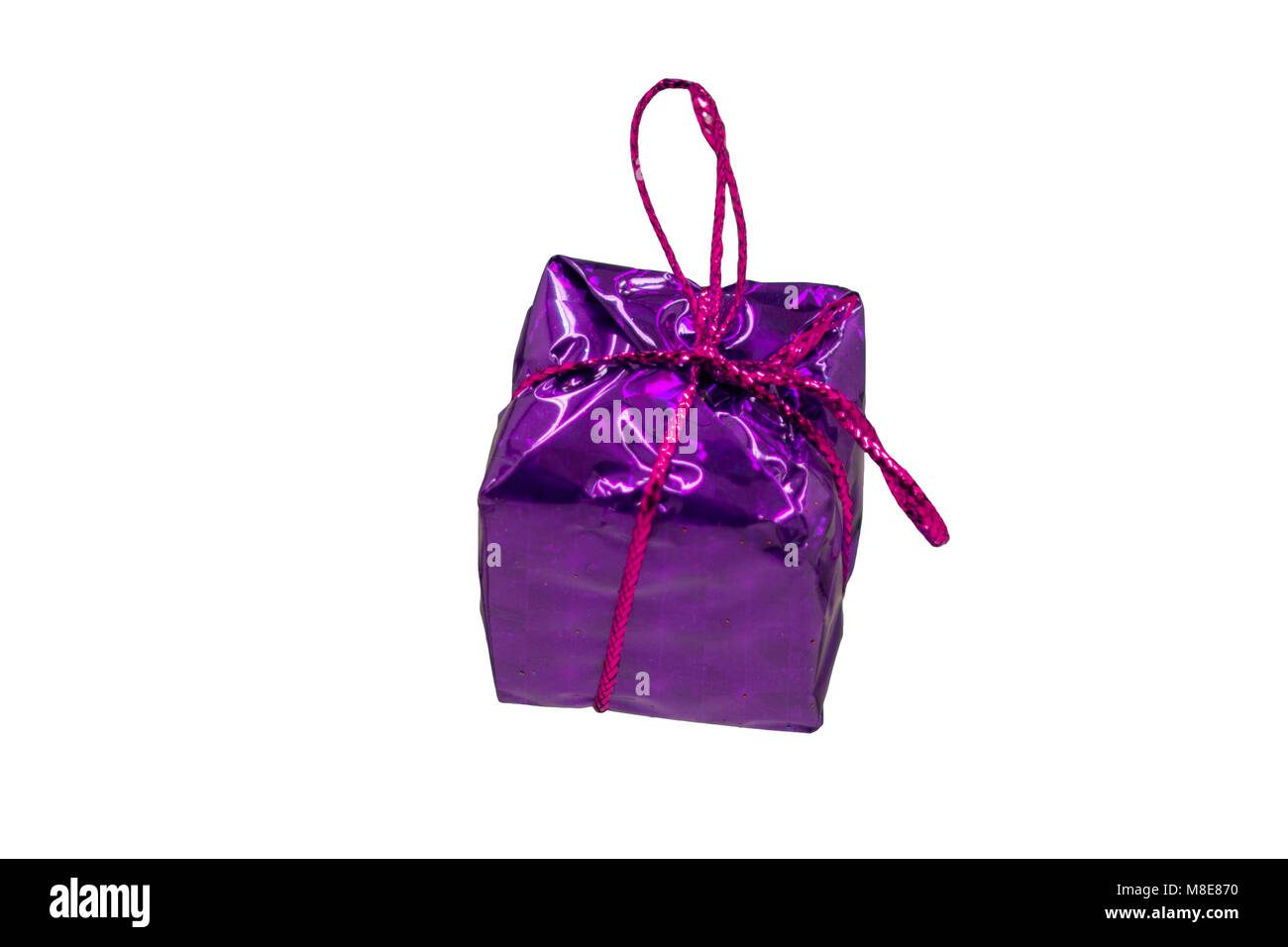 top view of purple present box Stock Photo - Alamy
