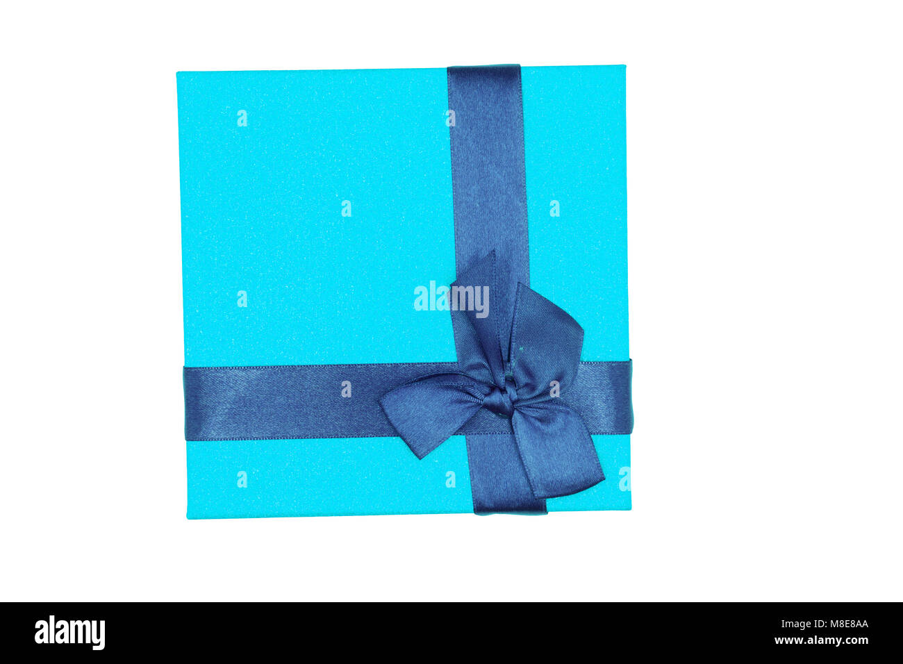 blue gift box isolated on white background Stock Photo - Alamy