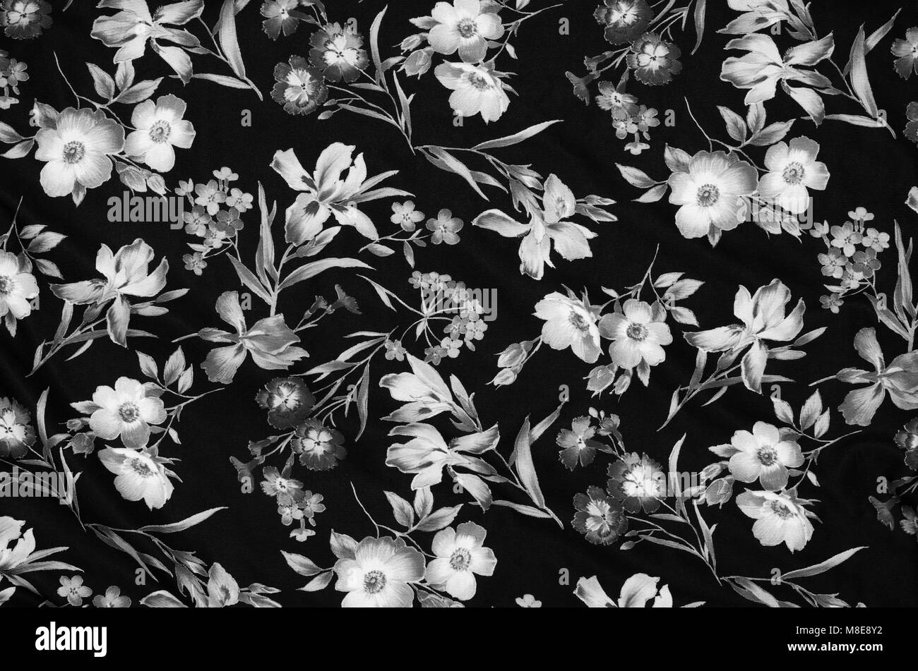 Rose fabric texture Black and White Stock Photos & Images - Alamy