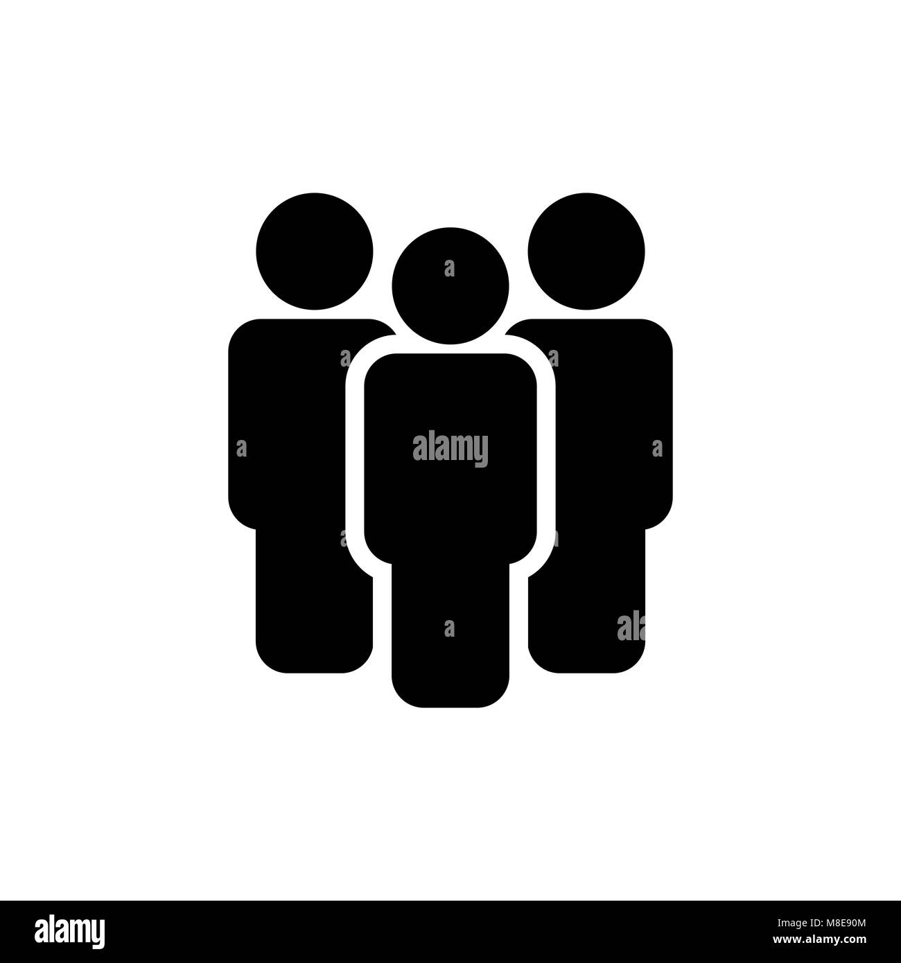 People Icon Vector Sign Isolated On White Stock Vector Image Art Alamy