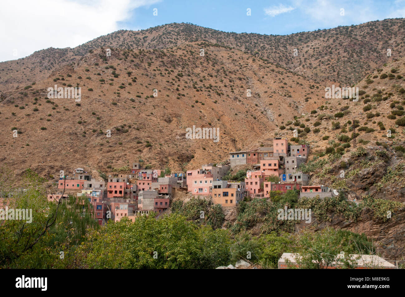 The village of Setti-Fatma nestled in the Atlas mountains in Morocco. Stock Photo