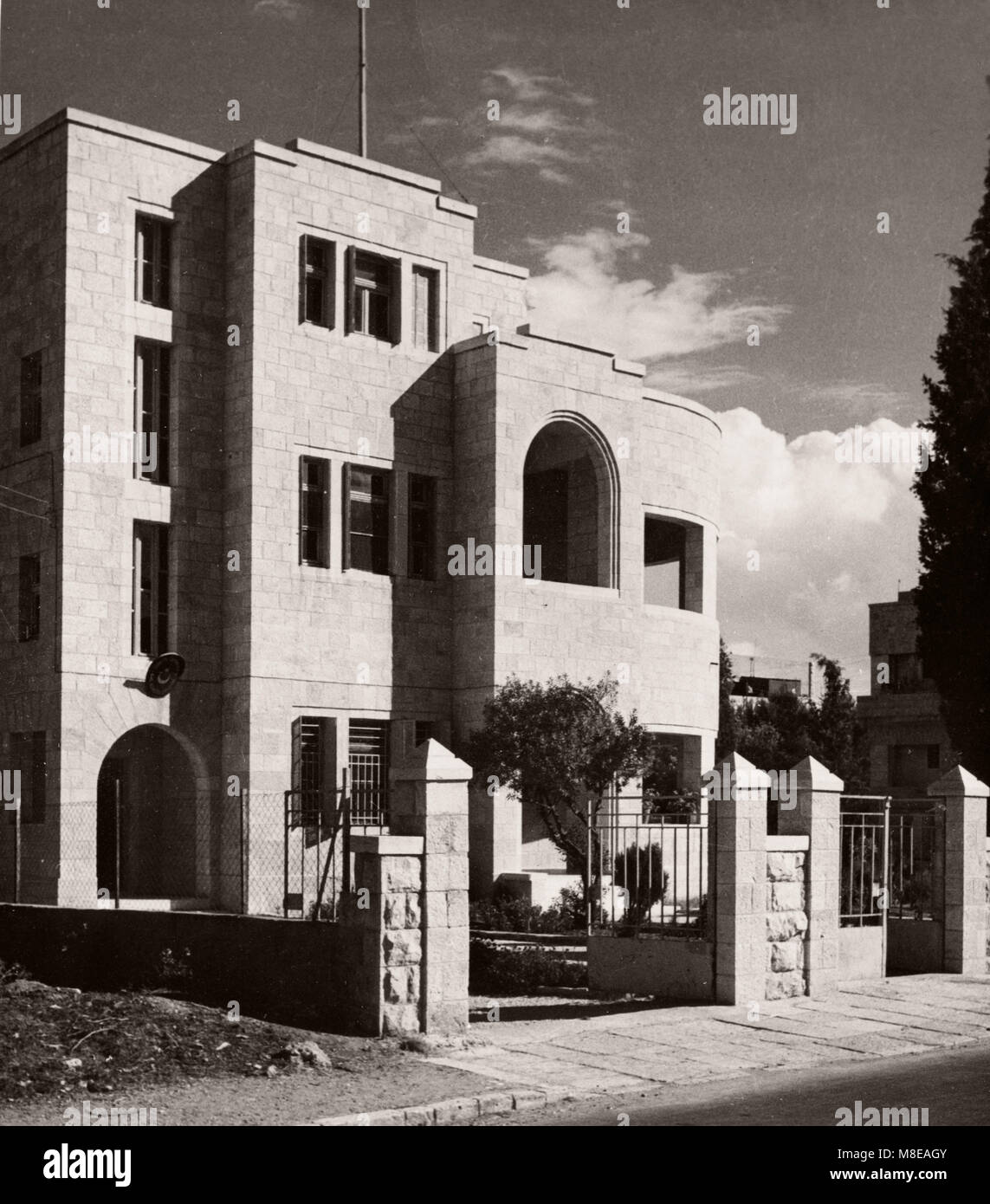 1943 - Jerusalem, Palestine (Israel) - modern architecture, new buildings Stock Photo