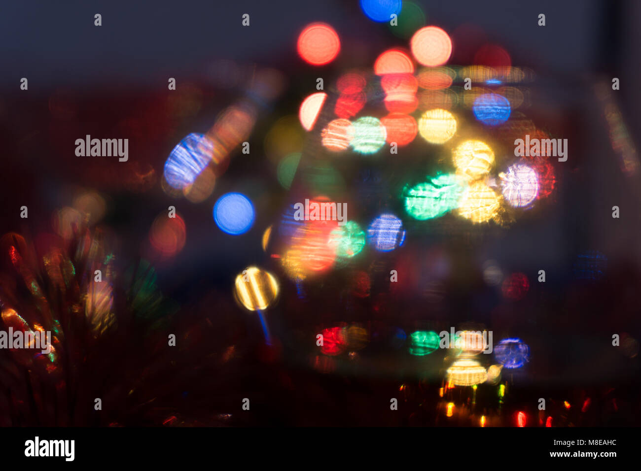 Bokeh Abstract Christmas light background Stock Photo - Alamy