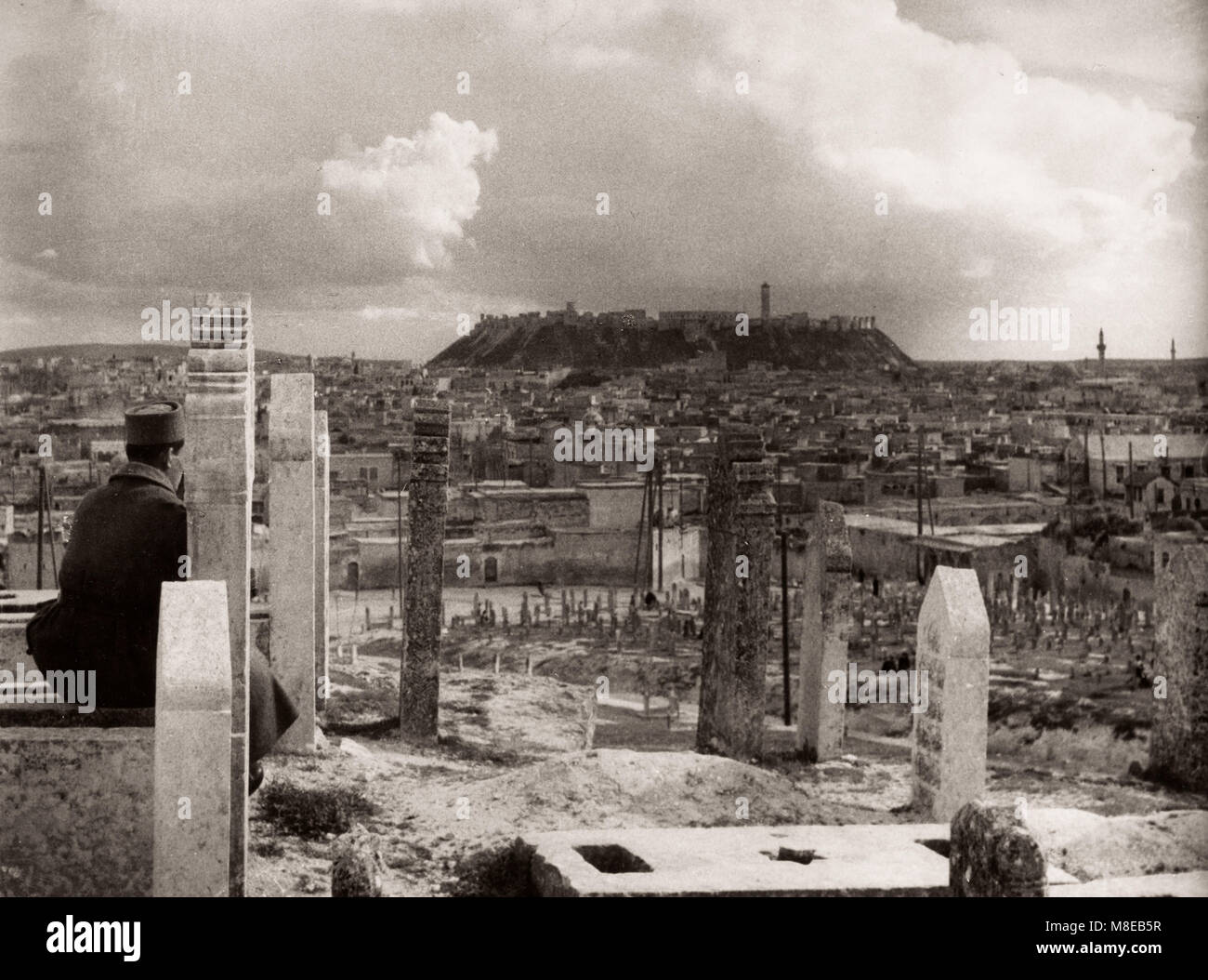 1943 Middle East Syria - scene at Aleppo view of the city Stock Photo