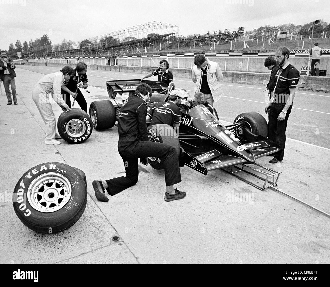 F1 test day 1984 Brands Hatch UK Stock Photo