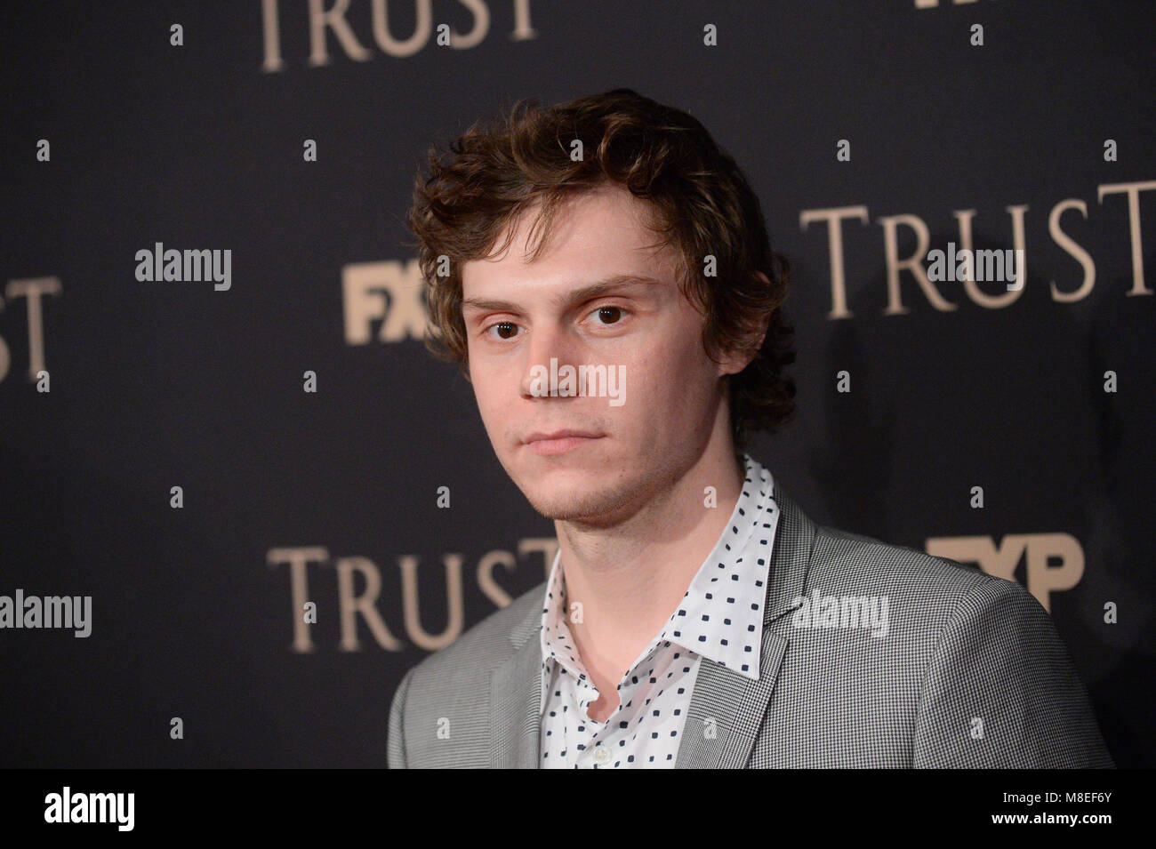 New York, USA . 15th March, 2018. Evan Peters attends the 2018 FX Annual All-Star Party at SVA Theater on March 15, 2018 in New York City. Credit: Erik Pendzich/Alamy Live News Stock Photo