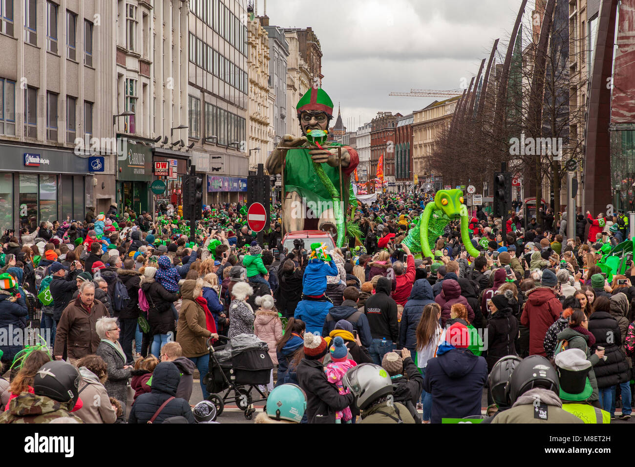 Belfast, UK.17th March, Saint Patrick's Day Parade There was many