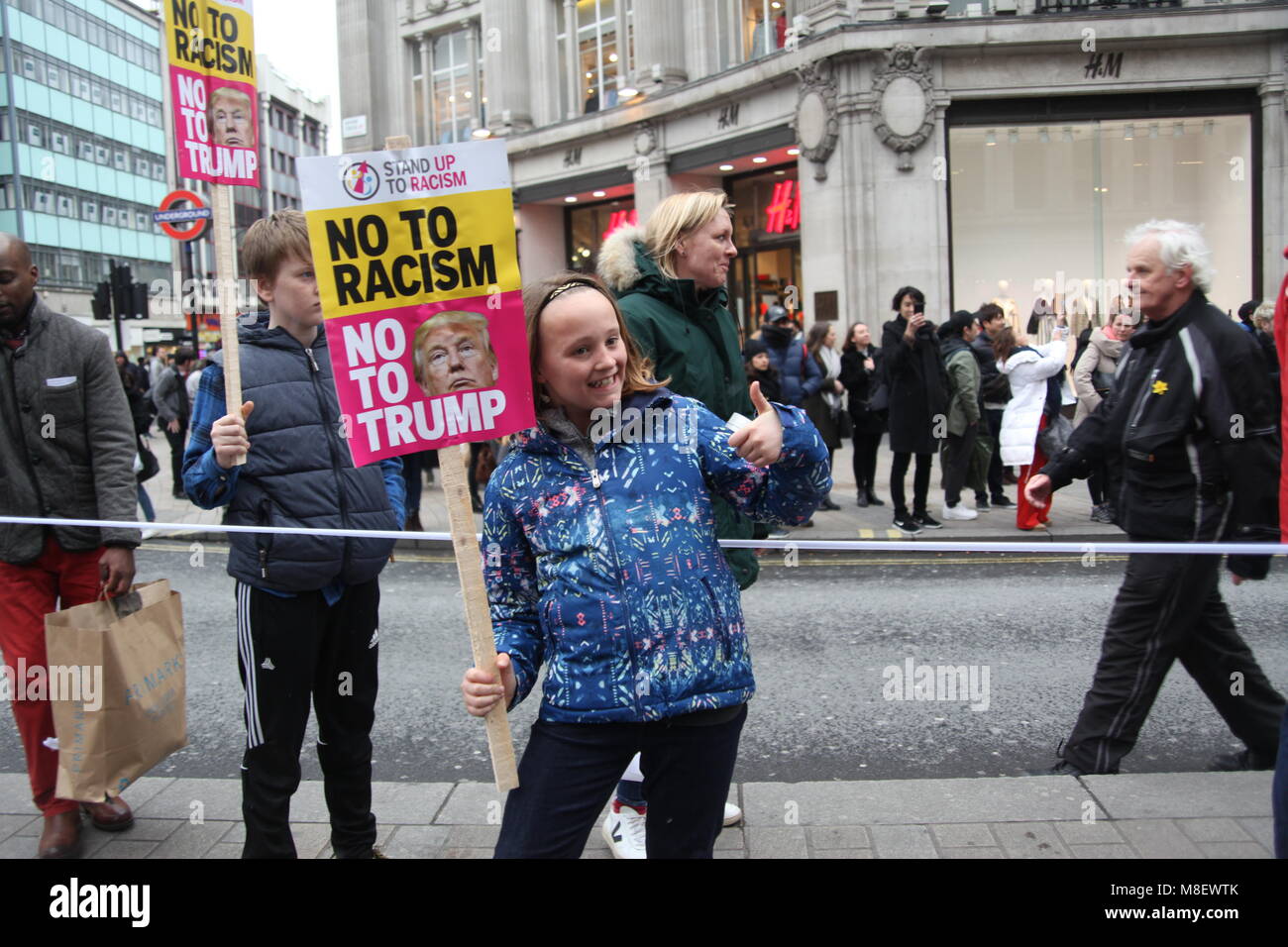 London, UK, 17 Mar 2018. Protesters at the UN Anti-Racism March in London Credit: Alex Cavendish/Alamy Live News Stock Photo