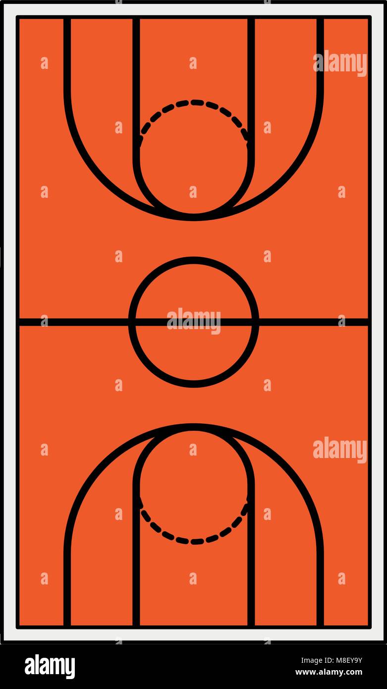 Basketball field topview vector illustration graphic design Stock Vector Image & Art Alamy