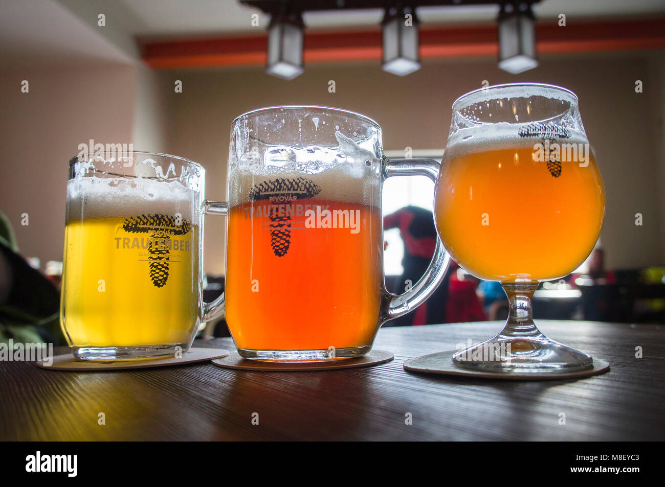 light lager, beer glass, half litre, pint, half, Trautenberk Brewery