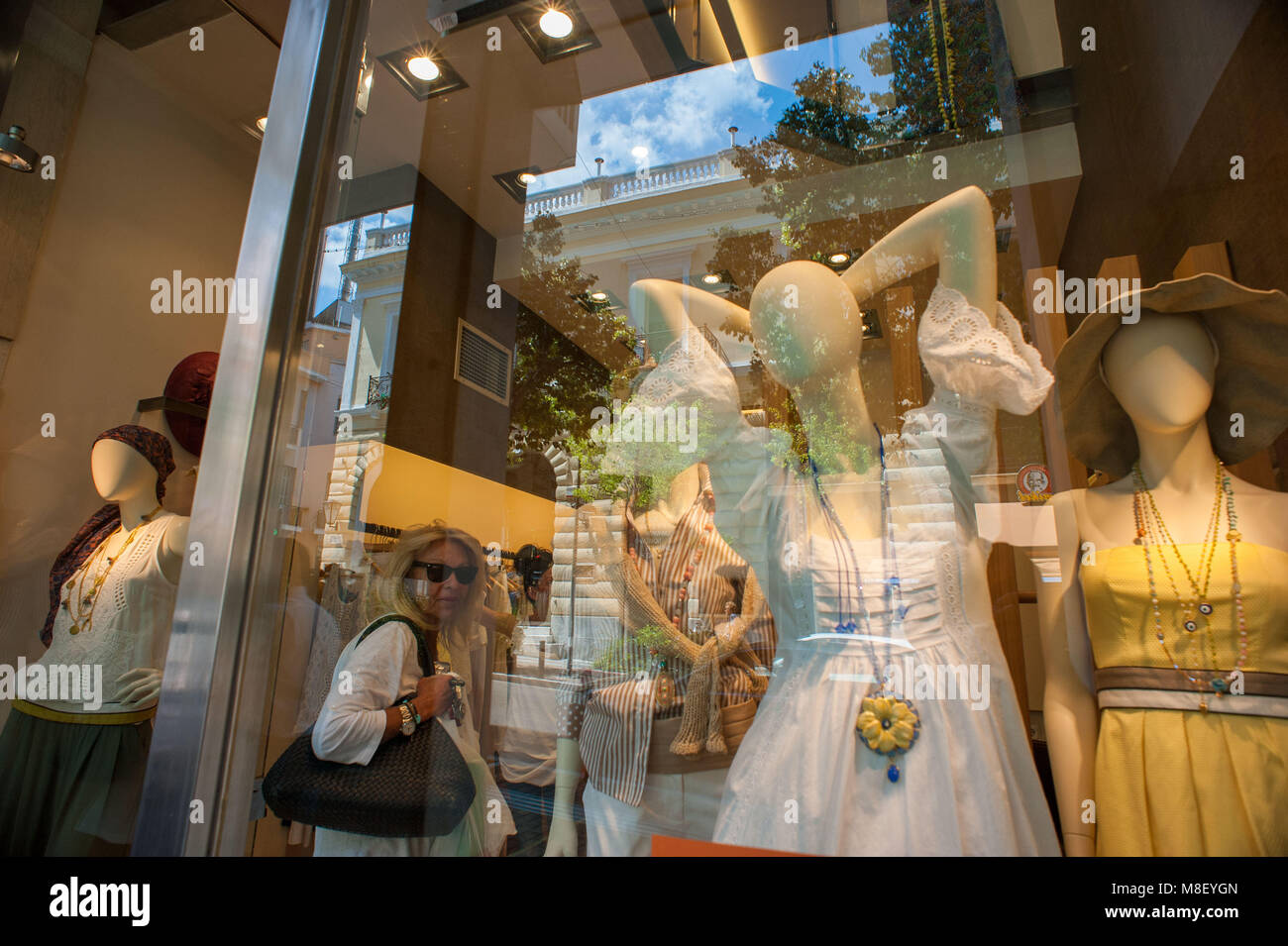 Athens shopping clothes hi-res stock photography and images - Alamy