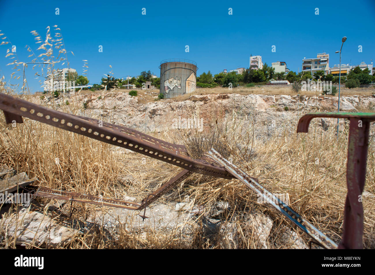 Piraeus, abandoned factory. Greece. Stock Photo