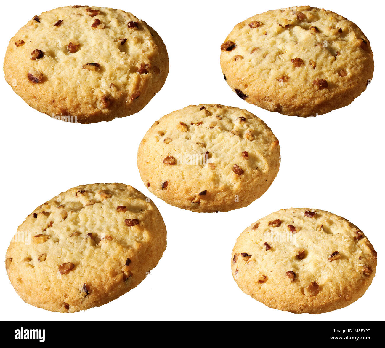 Pecan Sandies Cookies Stock Photo