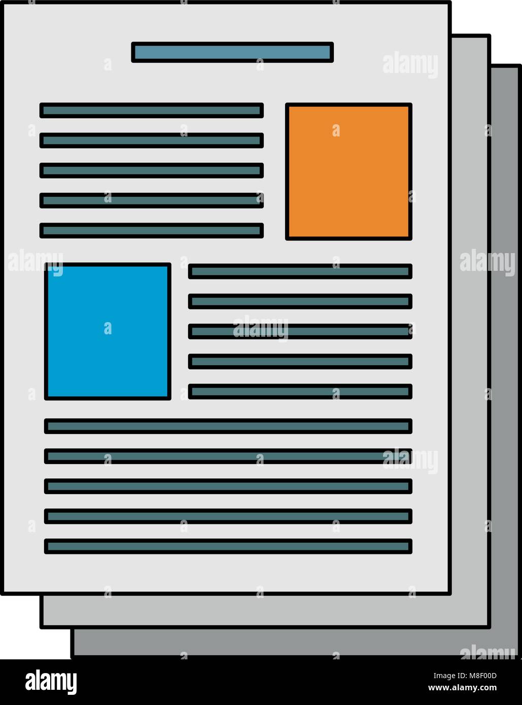 Sheets document isolated vector illustration graphic design Stock ...