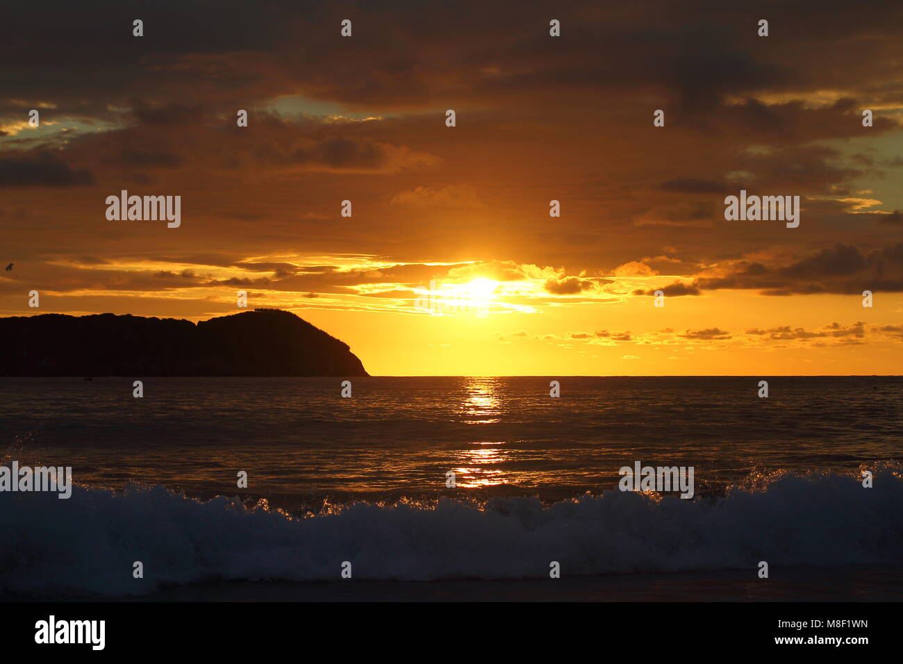 sunset at Playa Espadilla, Manuel Antonio (Costa Rica Stock Photo Alamy