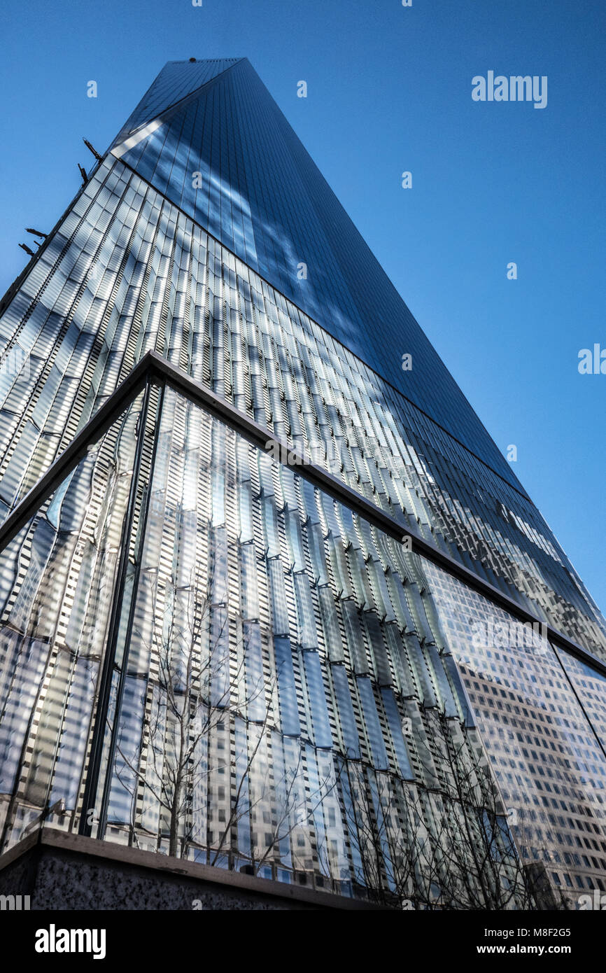 New modern glass and steel buildings in the vicinity of the former world trade center Stock Photo