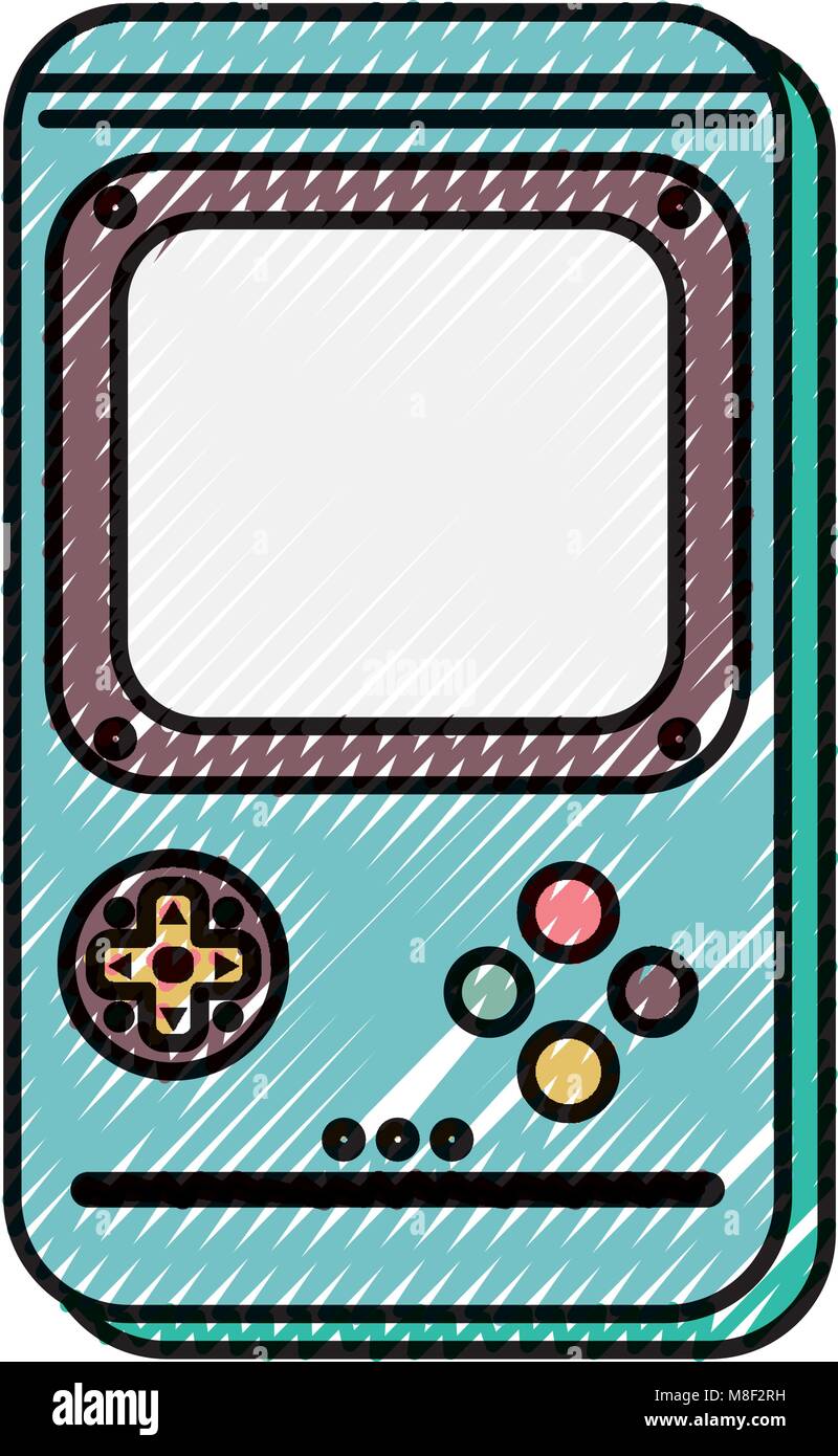 doodle gamepad technology electronic console design Stock Vector Image ...