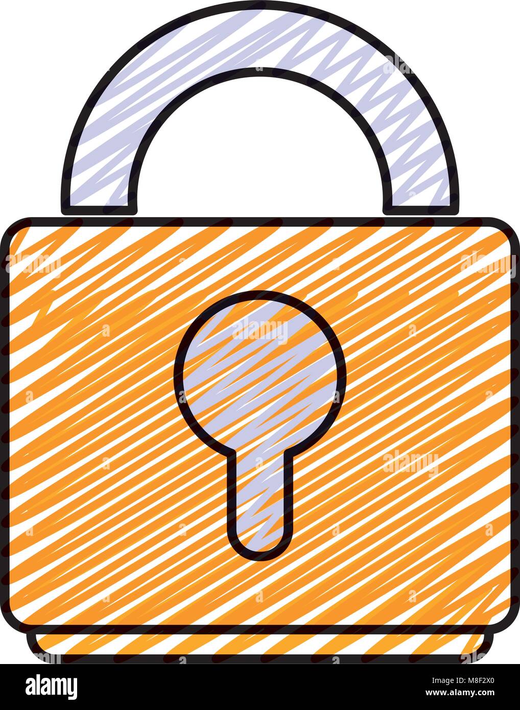 doodle close padlock object to security symbol Stock Vector Image & Art ...