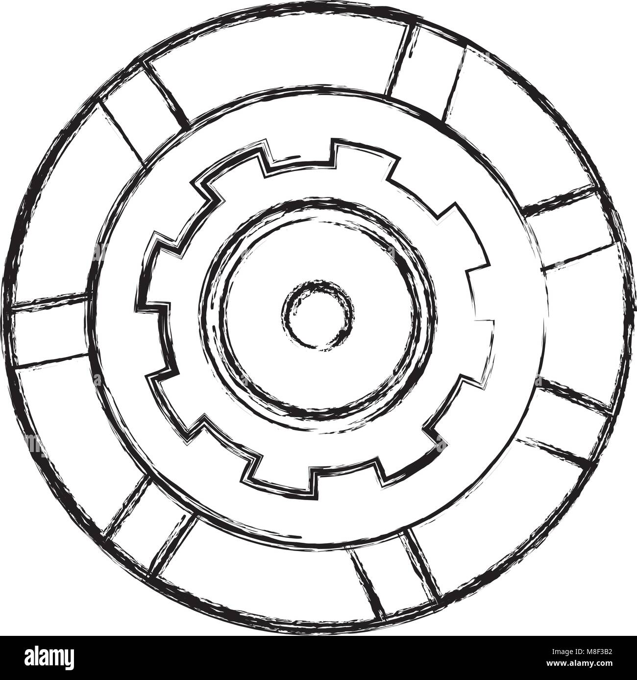 grunge industry gear engineering process machine Stock Vector Image ...