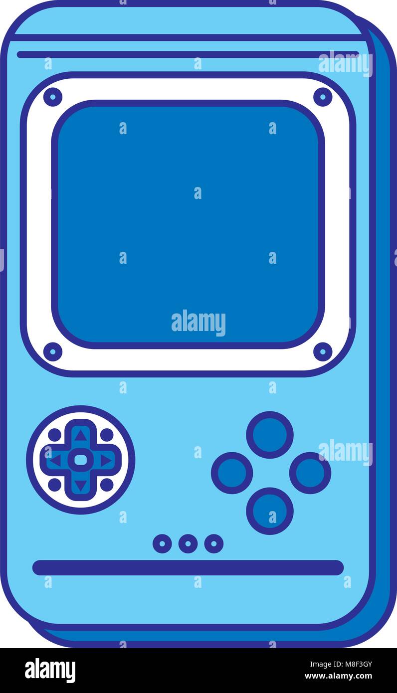 duo color gamepad technology electronic console design Stock Vector ...