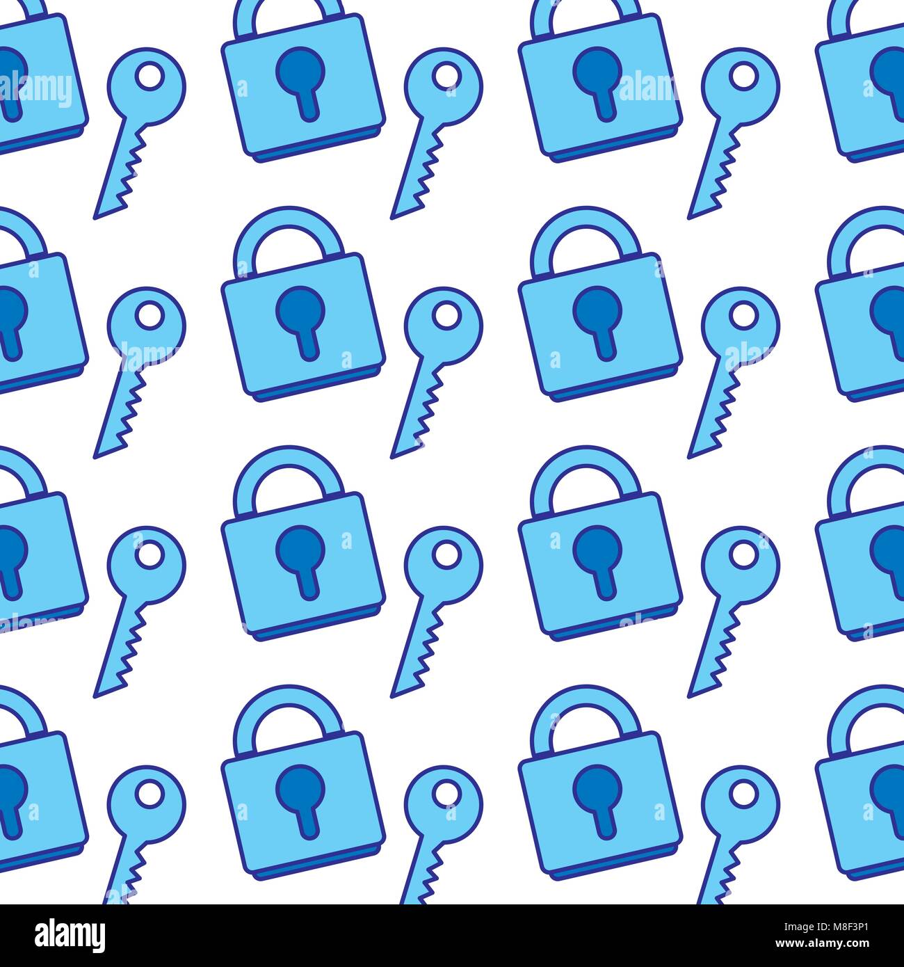 duo color close padlock object with key background Stock Vector Image ...
